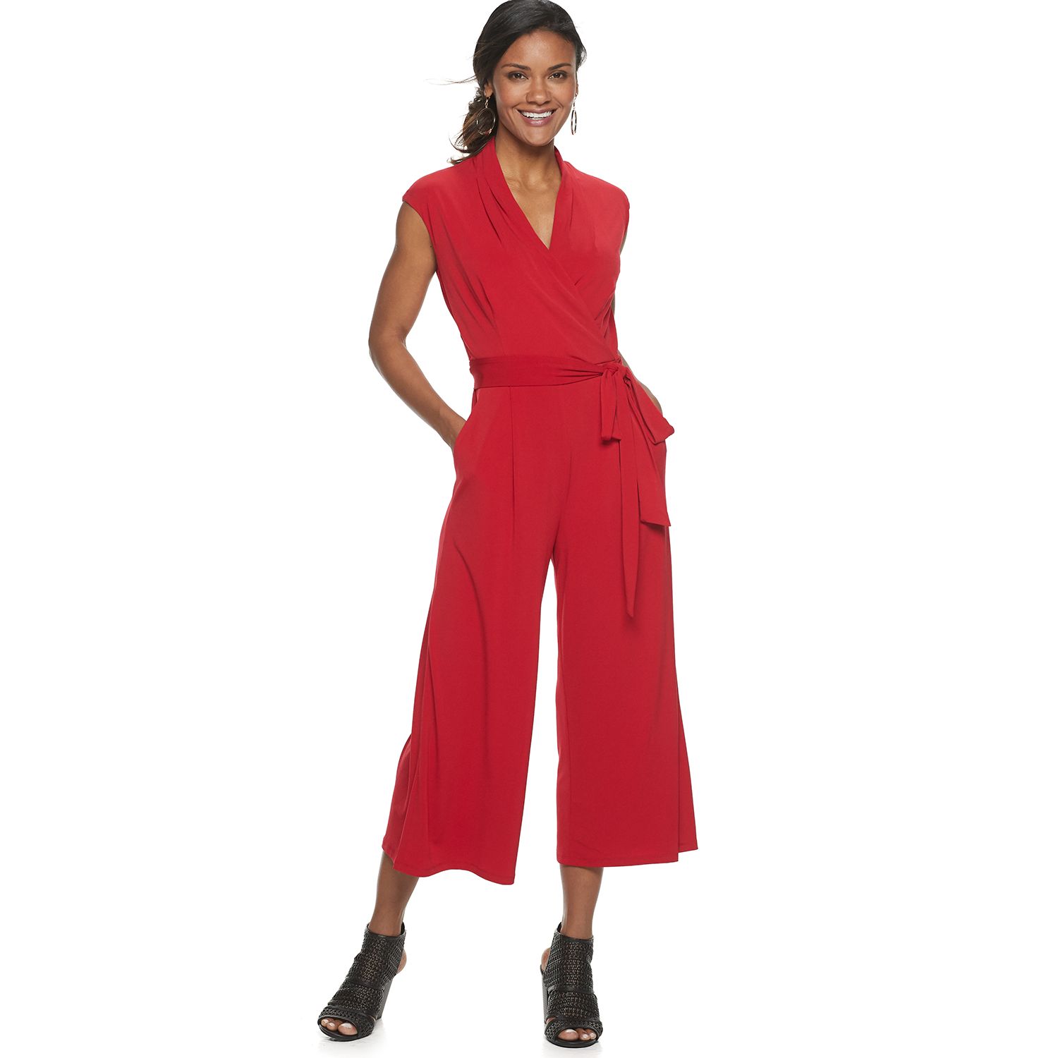 petite wide leg jumpsuit