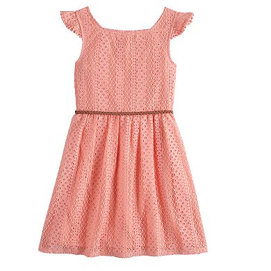 Girls 6-20 & Plus Size SO® Belted Lace Dress