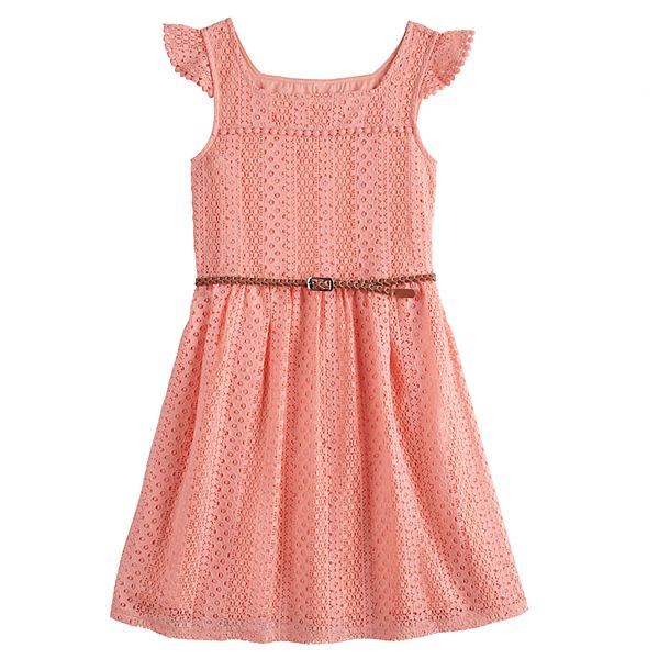 Girls 6-20 & Plus Size SO® Belted Lace Dress