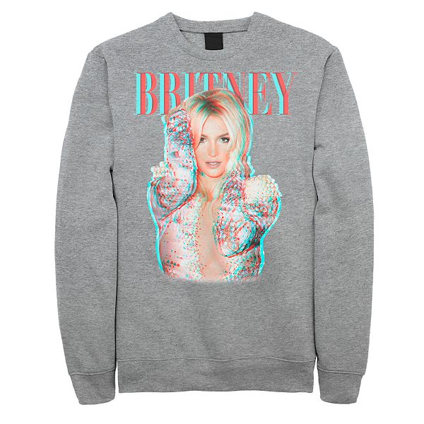 Men's Britney Spears Glitch Portrait Sweatshirt