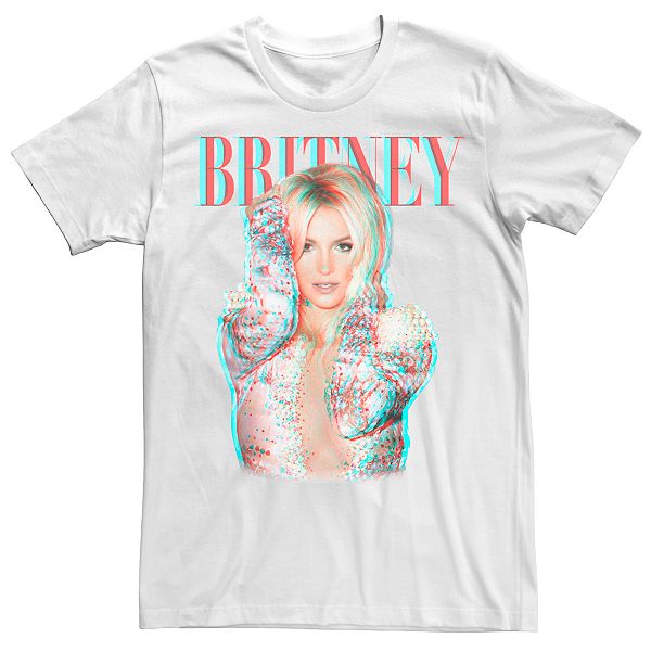 Men's Britney Spears Glitch Portrait Tee