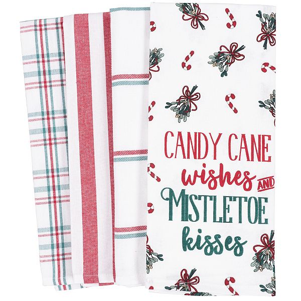 KAF HOME Candy Cane Kitchen Towel 4pk.