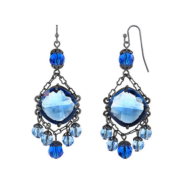 Blue store chandelier earrings