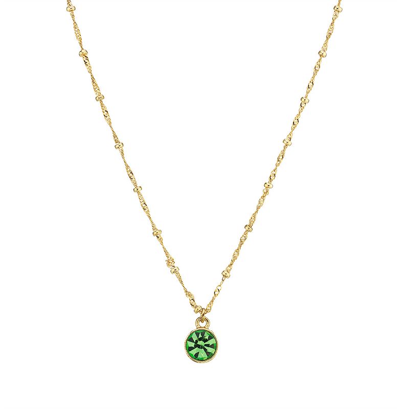 1928 14k Gold-Dipped Peridot Green Pendant Necklace, Womens
