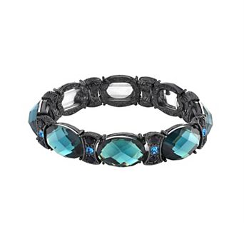 1928 Black-Tone Blue Stretch Bracelet