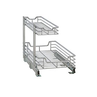 Household Essentials 12-Inch 2 tier Under-Sink Sliding Organizer, Extended Length