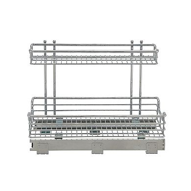 Household Essentials 12-Inch 2-Tier Under-Sink Sliding Organizer, Extended Length