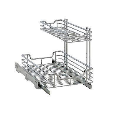 Household Essentials 12-Inch 2-Tier Under-Sink Sliding Organizer, Extended Length