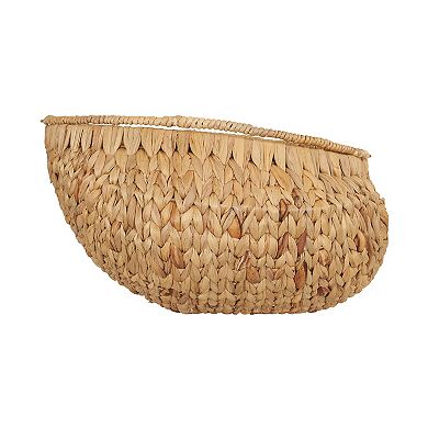 Household Essentials Round Woven Water Hyacinth Basket