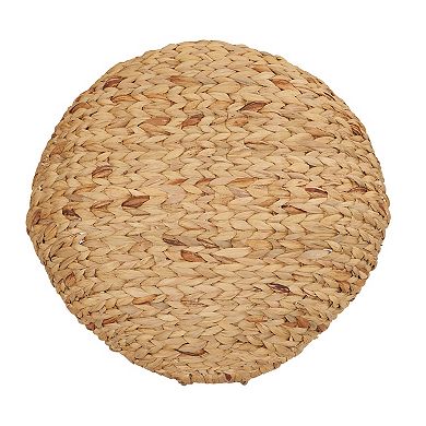 Household Essentials Round Woven Water Hyacinth Basket