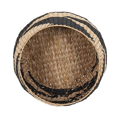 Household Essentials Large Zig-Zag Barrel Basket