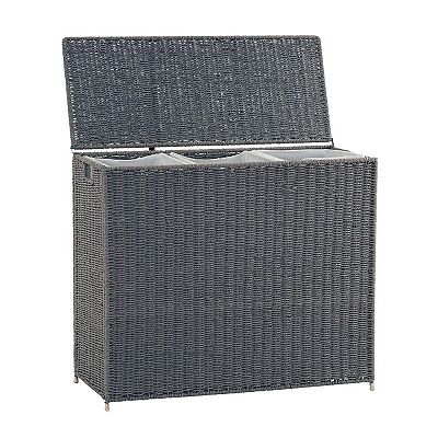ClosetMaid Bamboo 2-Compartment Laundry Sorter Hamper With Sliding Baskets 10000-02531 - The