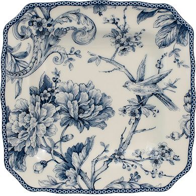 222 Fifth Adelaide Blue 16-pc. Square Dinnerware Set