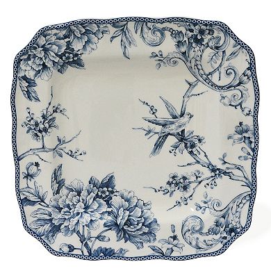 222 Fifth Adelaide Blue 16-pc. Square Dinnerware Set