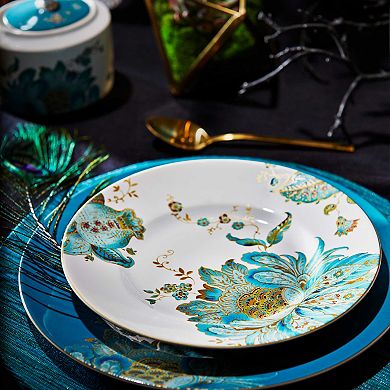 222 Fifth Eliza Teal 16-pc. Dinnerware Set