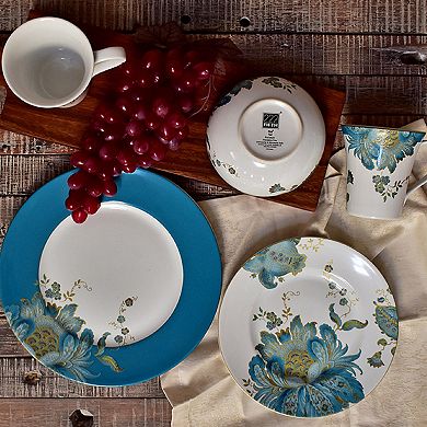 222 Fifth Eliza Teal 16-pc. Dinnerware Set