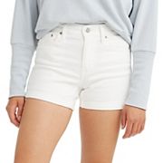 Levi's Women's Mid Length Shorts, Chalk White, 24 at  Women's  Clothing store