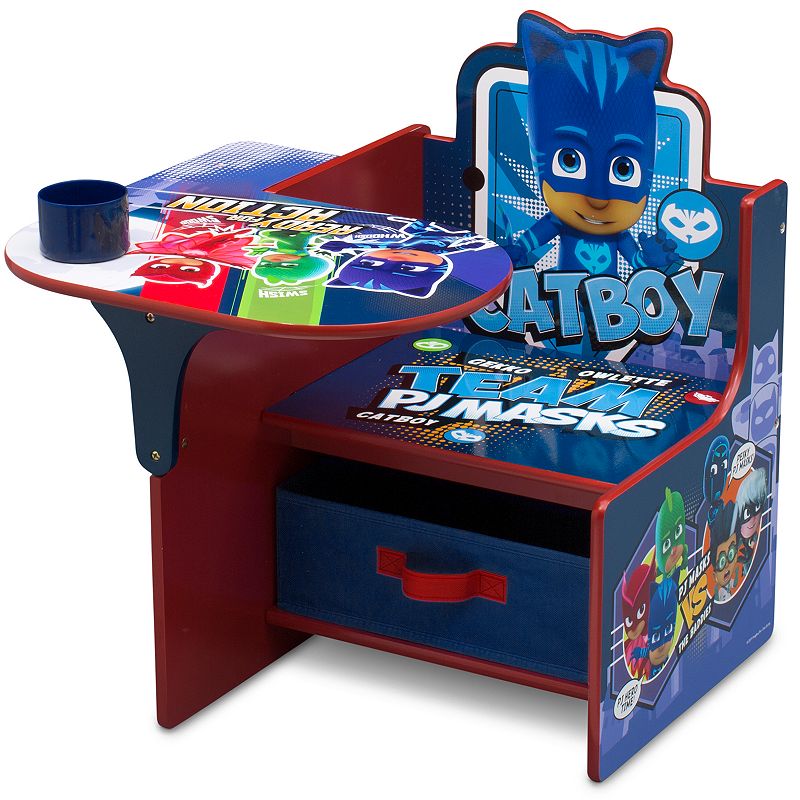 Delta Children PJ Masks Chair Desk with Storage Bin, Blue