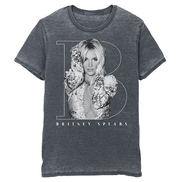 Men's Britney Spears Letter Fill Portrait Tee