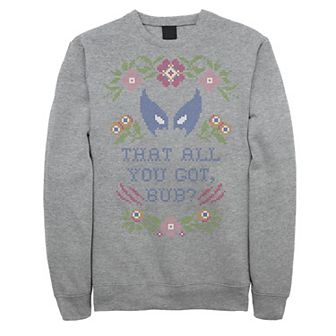 Men's Marvel X-Men Wolverine All You Got Bub Vintage Craft Sweatshirt