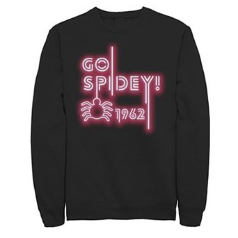 Men's Marvel Spider-Man Go Spidey 1962 Neon Logo Fleece