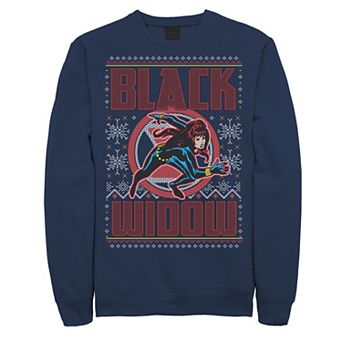 Men's Marvel Black Widow Ugly Christmas Sweatshirt