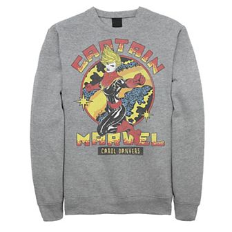 Men's Marvel Captain Marvel Vintage Space Logo Portrait Fleece
