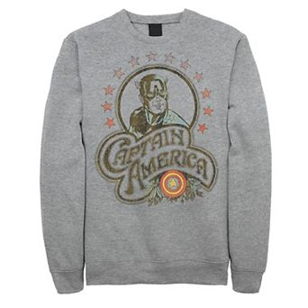 Men's Marvel Captain America Retro Stars Distressed Fleece