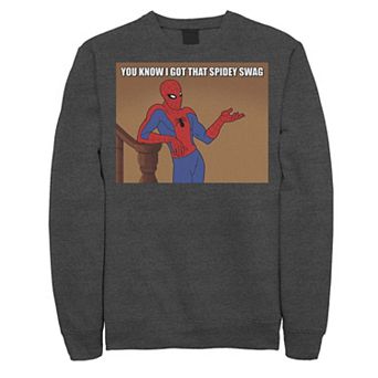 Men's Marvel Spider-Man You Know I Got That Spidey Swag Vintage Fleece