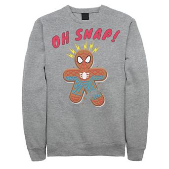 Men's Marvel Spider-Man Oh Snap Gingerbread Cookie Fleece