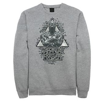 Men's Marvel Black Panther Crossed Arms Geometric Sweatshirt
