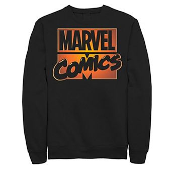 Men's Marvel Comics Orange Glow Halloween Logo Sweatshirt