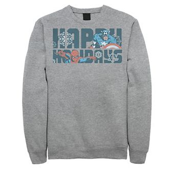 Men's Marvel Happy Holiday Heroes Seasonal Fleece