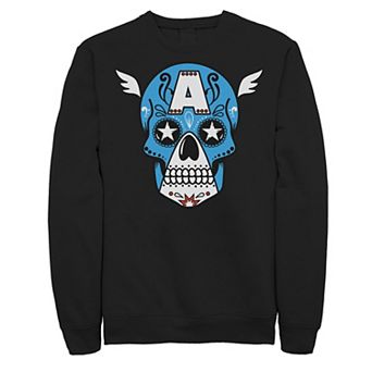 Men's Marvel Avengers Captain America Sugar Skull Sweatshirt
