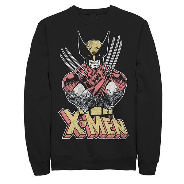 Men's Marvel X-Men Wolverine Classic Comic Vintage Sweatshirt