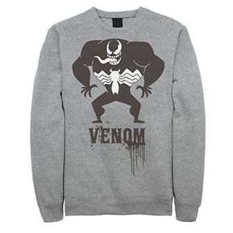 Men's Marvel Venom Cartoon Comic Style Drip Logo Fleece