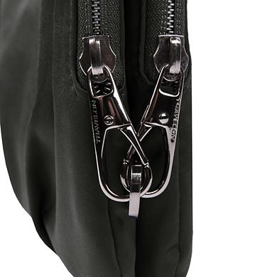 Travelon Anti-Theft Parkview Double Zip Crossbody Clutch Bag