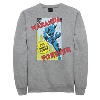 Men's Marvel Black Panther Vintage Comic Poster Sweatshirt