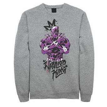 Men's Marvel Black Panther Purple Warrior King Sweatshirt