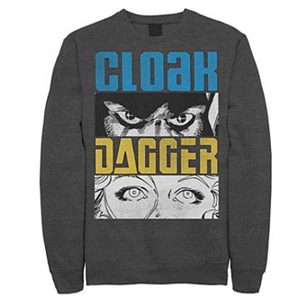Men's Marvel Cloak Dagger Face Close Up Panels Sweatshirt