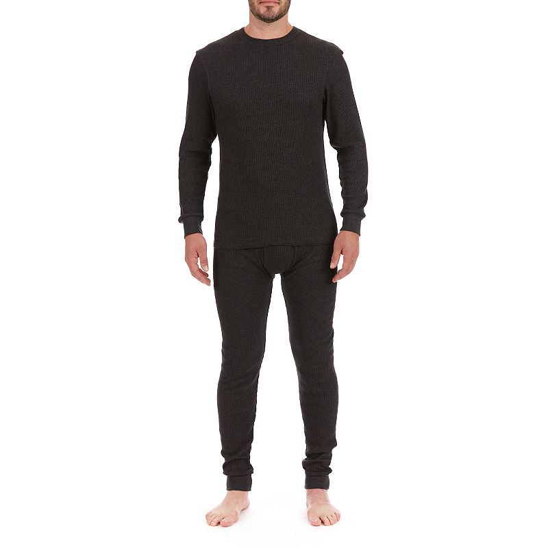 Mens Smiths Workwear 2-piece Thermal Set, Size: Large, Dark Grey