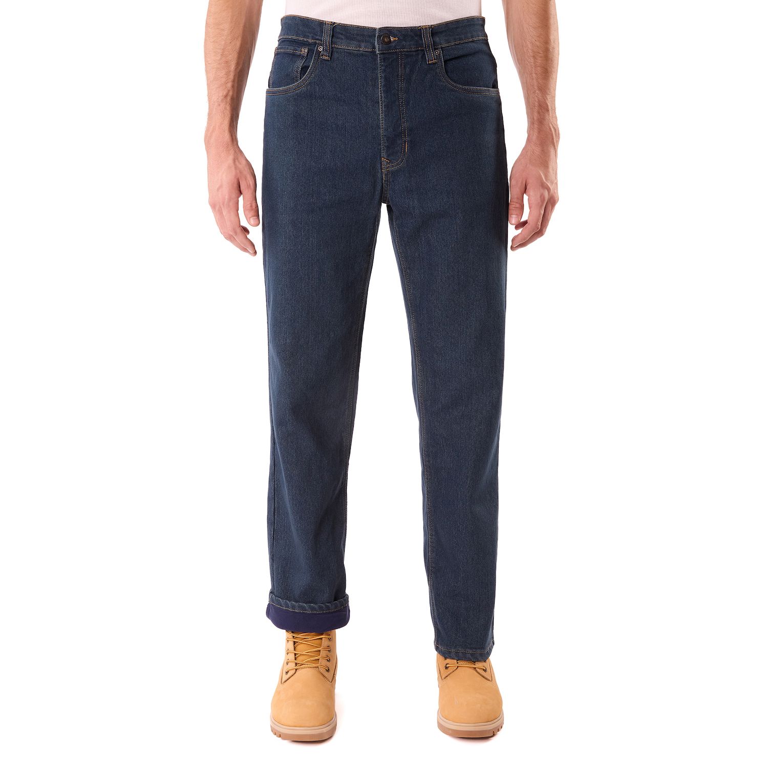 men's slim flannel lined jeans