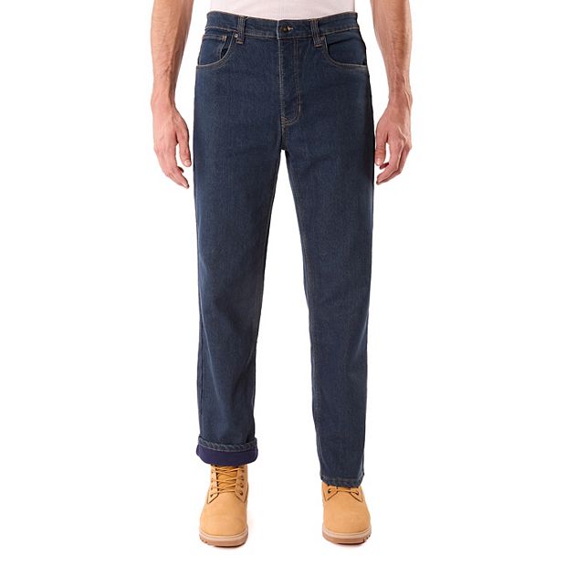Smith's Workwear Men's 32x30 Fleece Lined Carpenter Fit Denim Blue Jeans  NEW