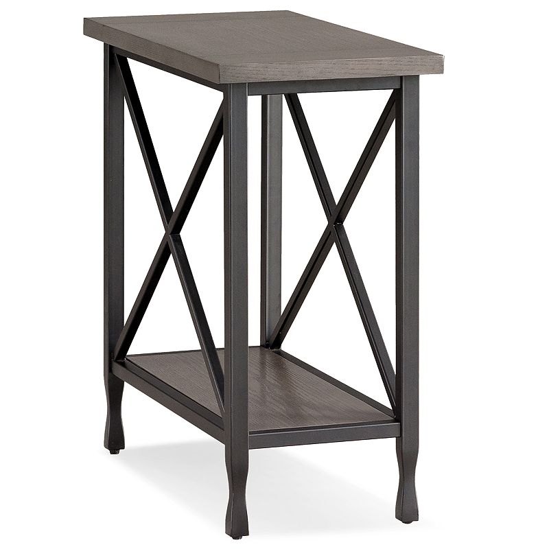 Leick Home Chisel and Forge Narrow Side Table in Gray