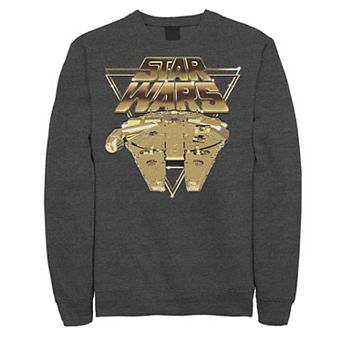 Men's Star Wars Last Jedi Platinum Falcon Slant Logo Sweatshirt