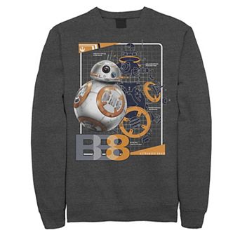 Men's Star Wars Last Jedi BB-8 Astromech Schematic Sweatshirt