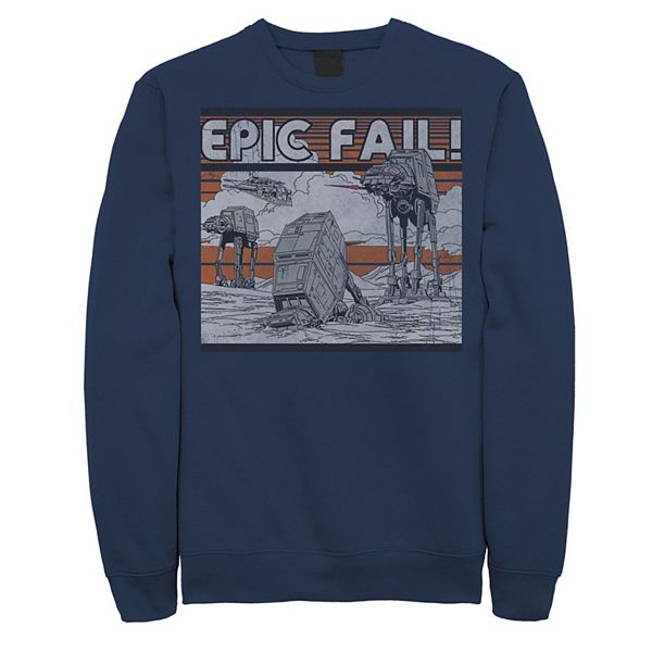 Men's Star Wars AT-AT Walker Epic Fail Meme Sweatshirt