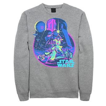 Men's Star Wars Bright Classic Neon Poster Art Sweatshirt
