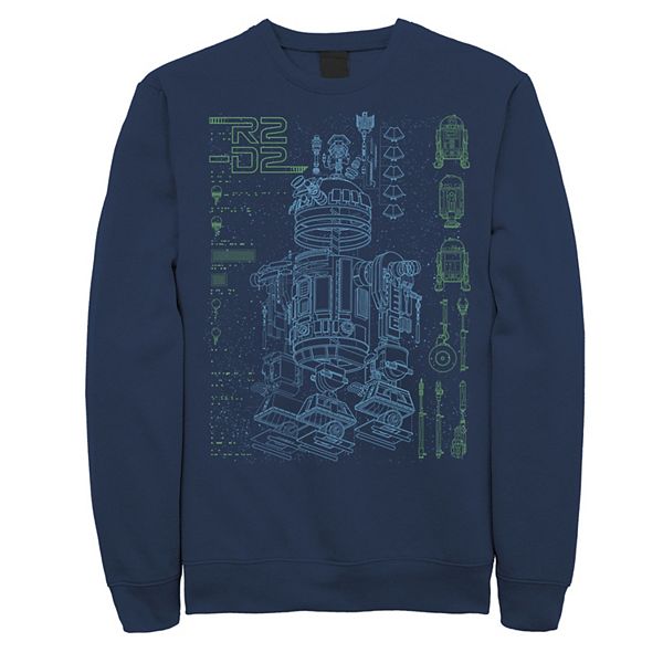 Men's Star Wars Inside R2-D2 Schematic Sweatshirt