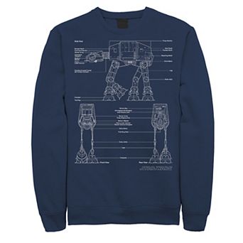 Men's Star Wars AT-AT Schematics Sweatshirt
